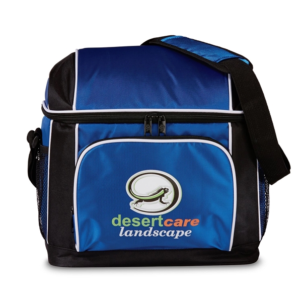 14 can capacity ice cooler bag with zippered mesh area for... from ASI 68507 The Magnet Group / The Bag Factory®