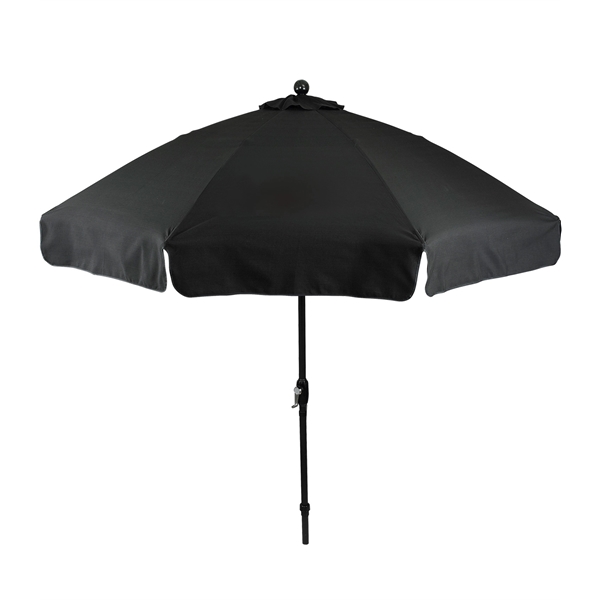 Market umbrella with 9' arc, 8 panel configuration, black powder coated... from ASI 76730 Peerless Umbrella Co Inc