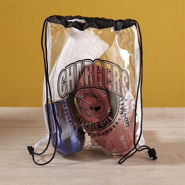 Clear PVC vinyl drawstring bag.... from ASI 68507 The Magnet Group / Perfect Line