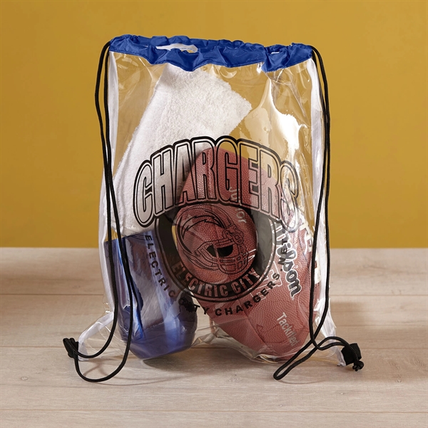 Clear PVC vinyl drawstring bag.... from ASI 68507 The Magnet Group / Perfect Line