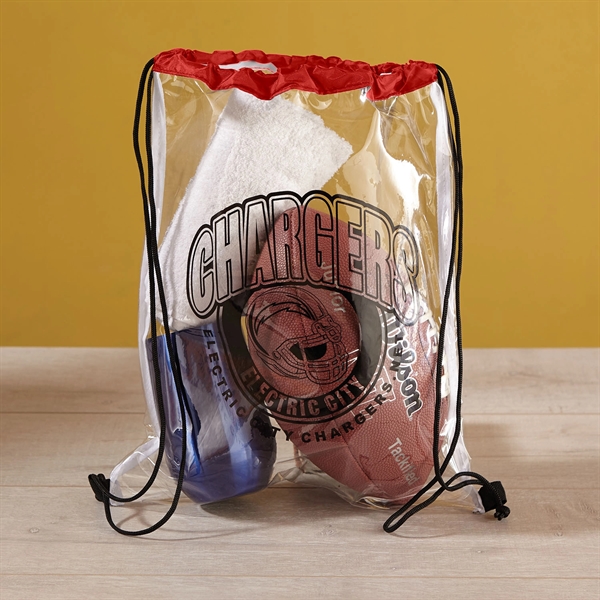 Clear PVC vinyl drawstring bag.... from ASI 68507 The Magnet Group / Perfect Line