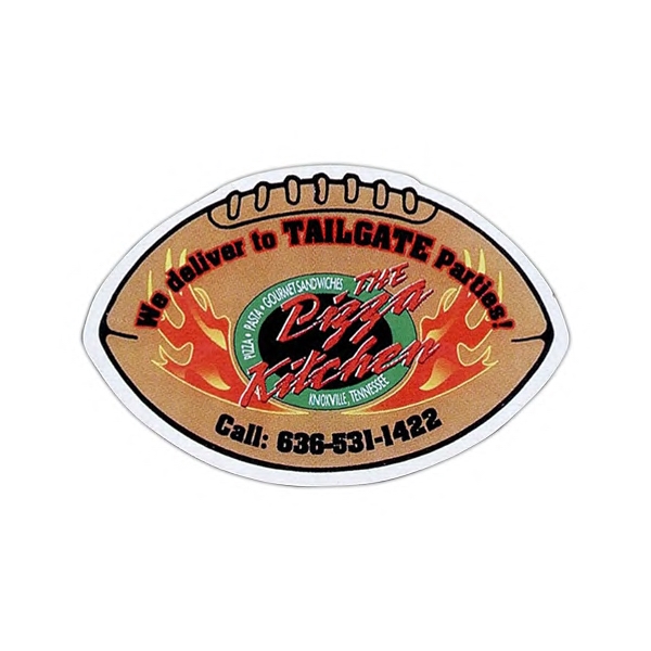 Spot Color - Football shaped sports magnet, 2 5/16" x 3... from ASI 68507 The Magnet Group