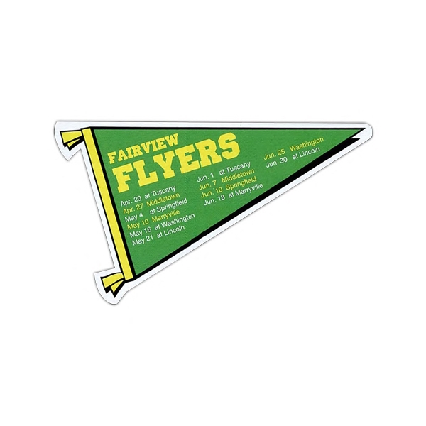 Four Color Process - Pennant shape sports schedule magnets, 5 1/4"... from ASI 68507 The Magnet Group