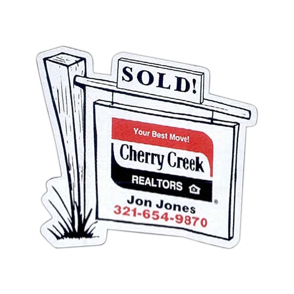 Four Color Process - Real Estate sign shaped magnet.... from ASI 68507 The Magnet Group