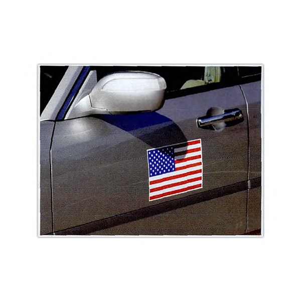 Pre-printed rectangle flag car sign magnet.... from ASI 68507 The Magnet Group