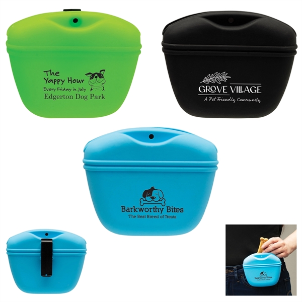 Pet treat pouch made of silicone.... from ASI 62190 Illini