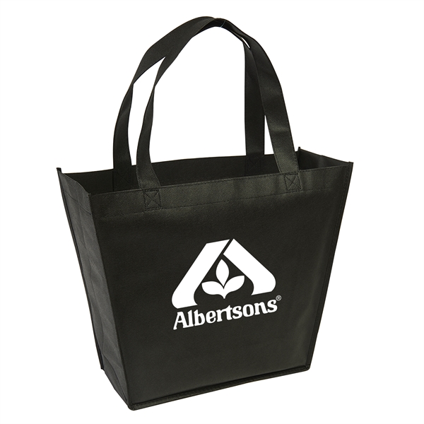 12" x 15" x 5" 80 GSM trapezoidal shape tote bag... from ASI 52840 Evans Manufacturing