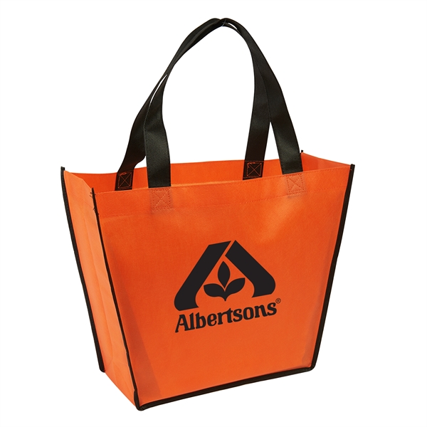 12" x 15" x 5" 80 GSM trapezoidal shape tote bag... from ASI 52840 Evans Manufacturing