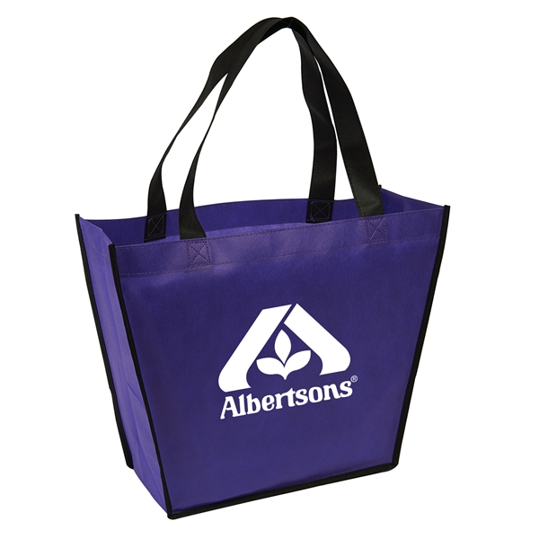 12" x 15" x 5" 80 GSM trapezoidal shape tote bag... from ASI 52840 Evans Manufacturing