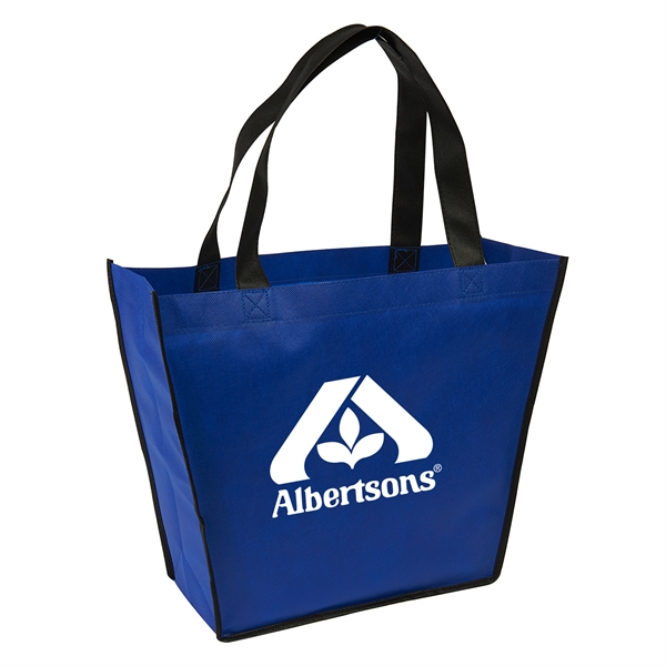 12" x 15" x 5" 80 GSM trapezoidal shape tote bag... from ASI 52840 Evans Manufacturing