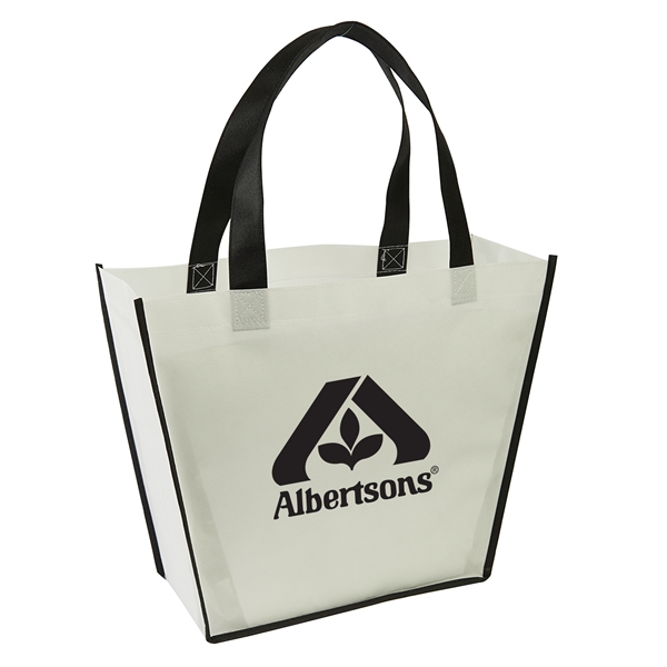 12" x 15" x 5" 80 GSM trapezoidal shape tote bag... from ASI 52840 Evans Manufacturing