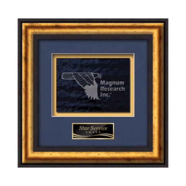 Stained Glass award framed in our exquisite Grazia molding with your... from ASI 84592 St Regis Group / St Regis Crystal