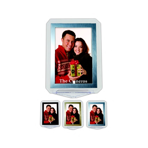 Octagon shape photo frame with border, photo size: 4" x 6".... from ASI 62190 Illini