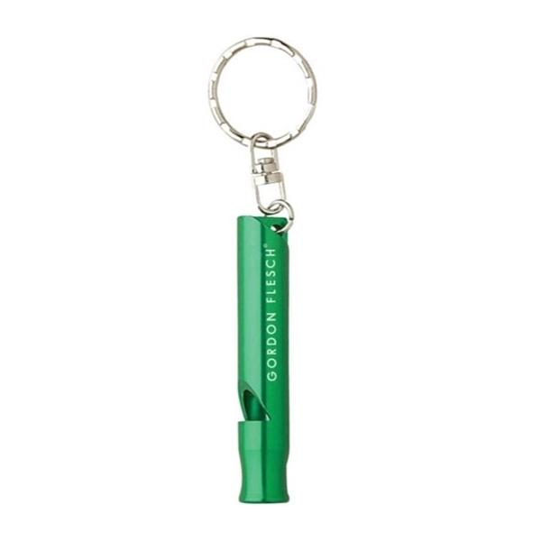 Aluminum keychain with whistle + 1 color 1 location laser engraved... from ASI 37218 Athena Promo (tm)
