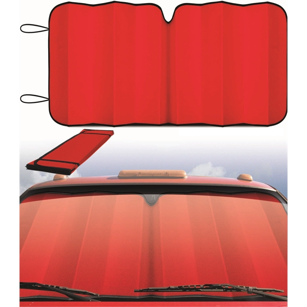 Accordion RED reflective X-large size sun shade for trucks and vans... from ASI 37586 Auto-Sun-shade/Intertek