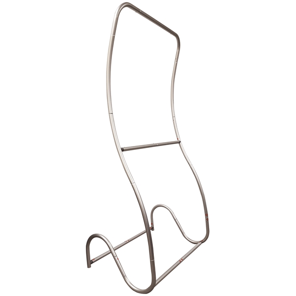 Ribbon shaped aluminum tube style frame with stretch polyester banner... from ASI 80228 Quinn