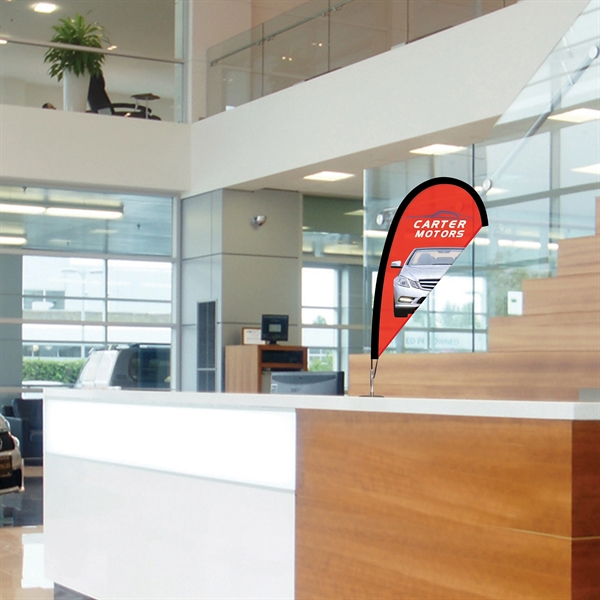 15" x 29" Desktop Teardrop Banner... from ASI 80228 Quinn