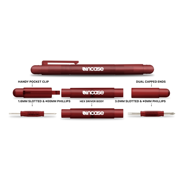 Handy mini-bit screwdriver. Two sizes of dual-ended bits: #00 and #0... from ASI 34040 Alexander Mfg Co