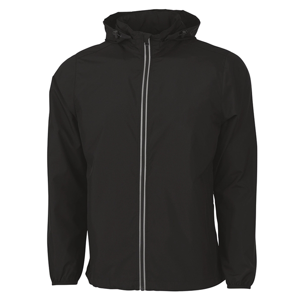 Full-zip reflective, water-resistant jacket with removable hood, made from 100% Softex... from ASI 44620 Charles River Apparel