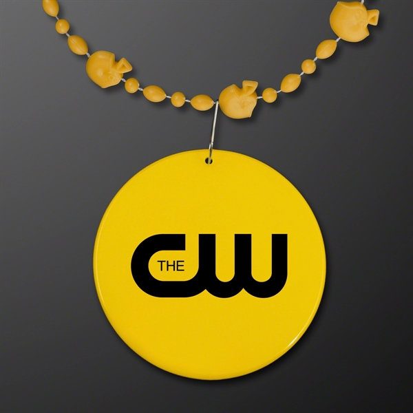 Football Head Party Bead Necklaces; Domestic & Overseas Imprint Pricing... from ASI 34194 ALightPromos
