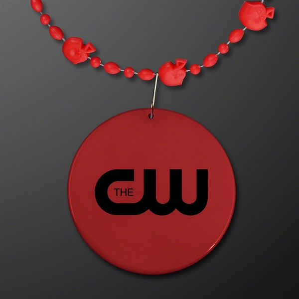 Football Head Party Bead Necklaces; Domestic & Overseas Imprint Pricing... from ASI 34194 ALightPromos