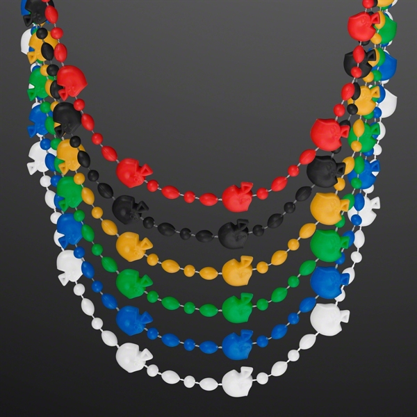 Football Head Party Bead Necklaces; Blank Pricing... from ASI 34194 ALightPromos