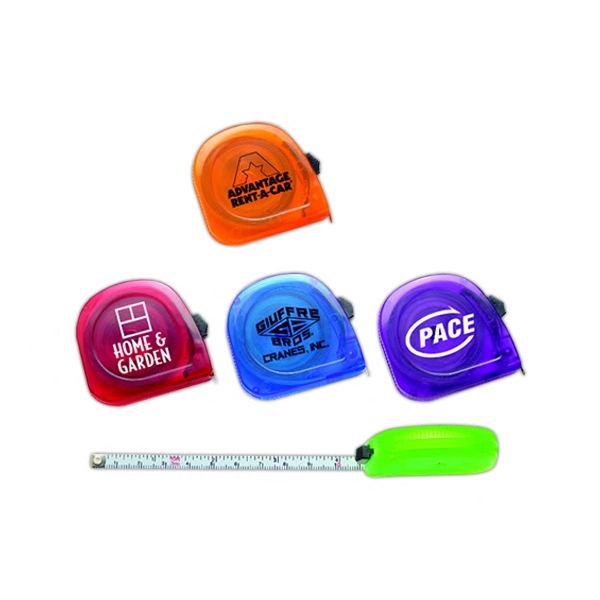 Translucent 10' tape measure, locking and retractable button.... from ASI 49470 DEVARA