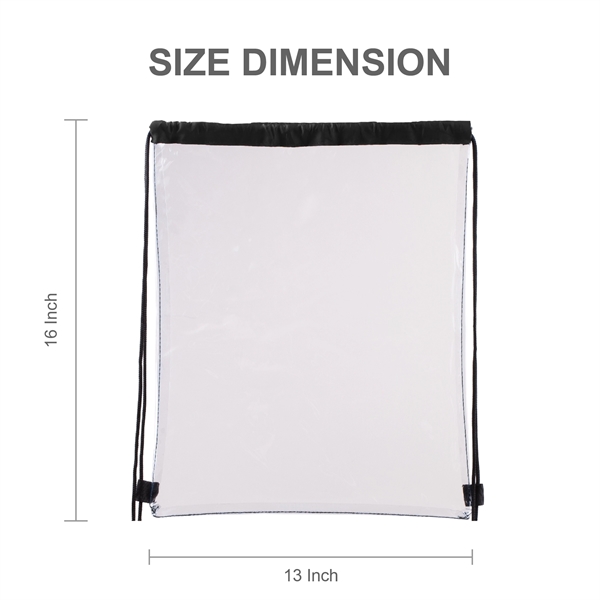Large Clear Waterproof Stadium Drawstring Backpack... from ASI 39820 Opusline (Benmex)