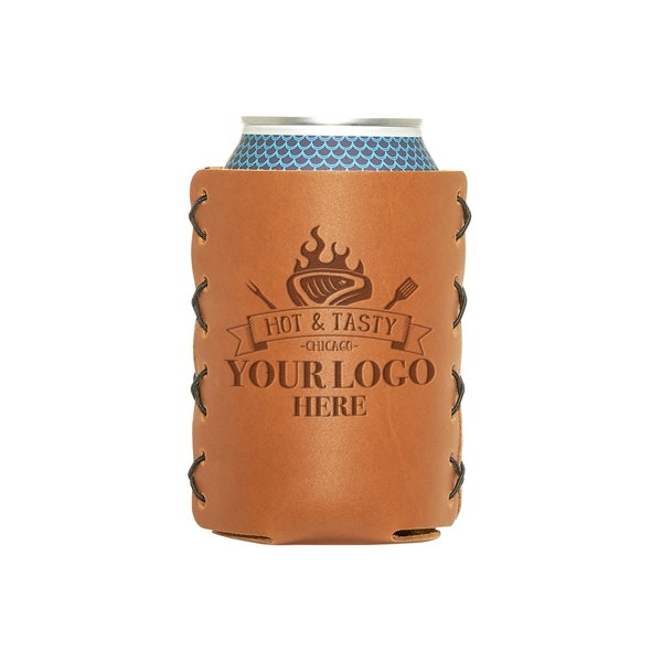 100% Leather Can Holder, also known as a Can sleeve or... from ASI 75126 Oowee Products / OOWEE PRODUCTS