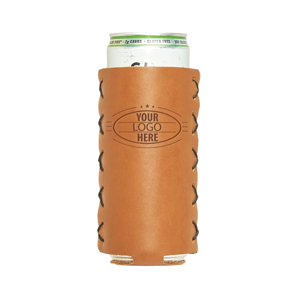 Genuine Leather Slim Can Holder, also known as a sleeve or... from ASI 75126 Oowee Products / OOWEE PRODUCTS