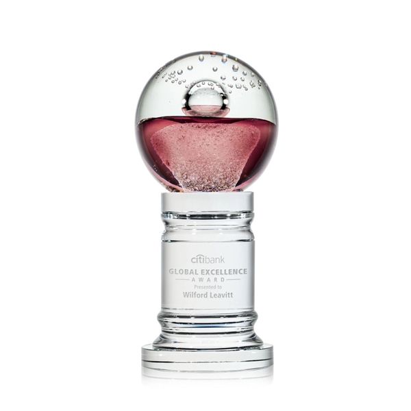 Hand blown work of art round award with a complimenting clear... from ASI 84592 St Regis Group / St Regis