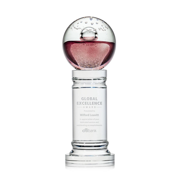 Hand blown work of art round award with a complimenting clear... from ASI 84592 St Regis Group / St Regis