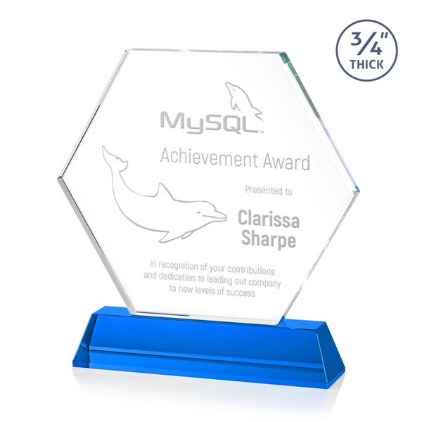 The Ralston Optical Crystal Award on a tall tapered optical base... from ASI 84592 St Regis Group / St Regis