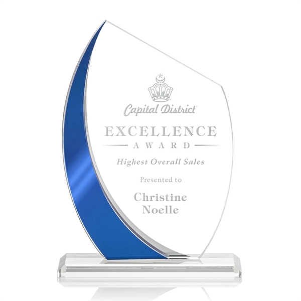 The Wadebridge Starfire Crystal Award features an elegant Blue Metallic accent... from ASI 84592 St Regis Group / St Regis