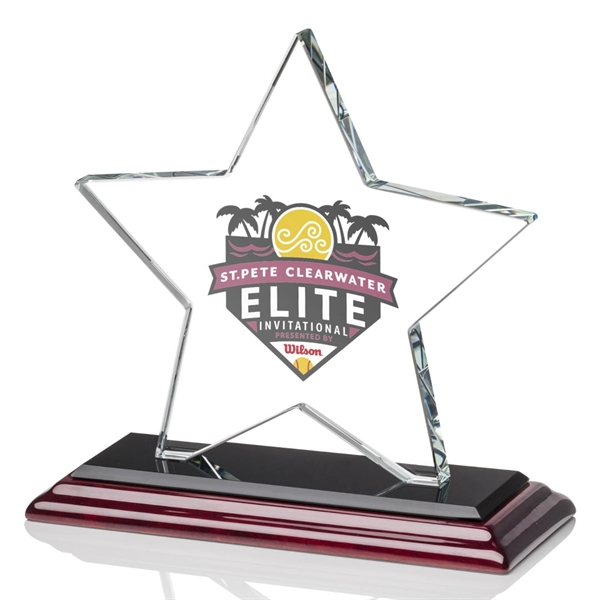 Sudbury VividPrint™ Star Award features a beautifully beveled 1/2" thick Starfire... from ASI 84592 St Regis Group / St Regis
