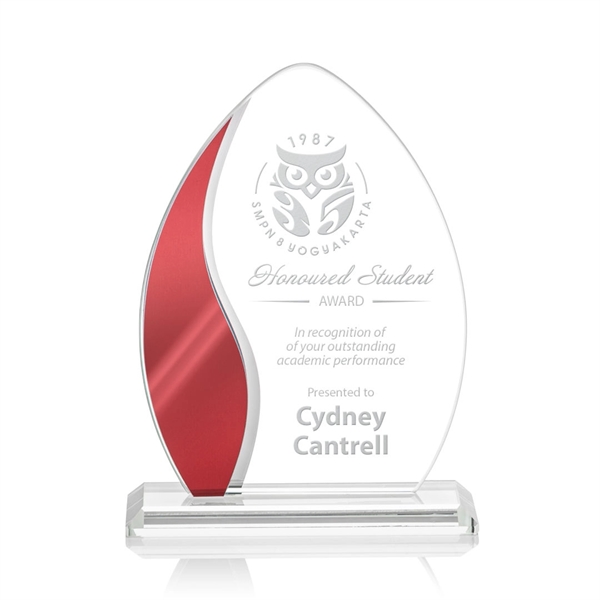 The Sherborne Starfire Crystal Award features an elegant Red Metallic accent... from ASI 84592 St Regis Group / St Regis