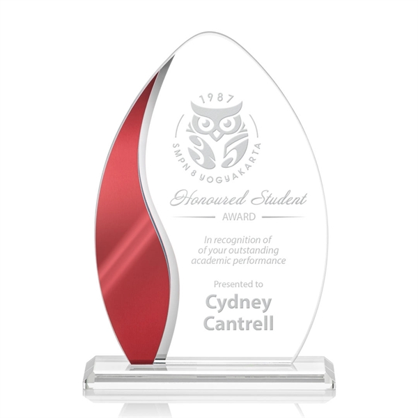 The Sherborne Starfire Crystal Award features an elegant Red Metallic accent... from ASI 84592 St Regis Group / St Regis