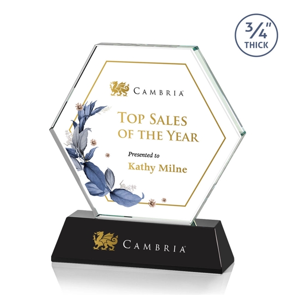 The Ralston Optical Crystal VividPrint™ Award on a tall tapered optical... from ASI 84592 St Regis Group / St Regis