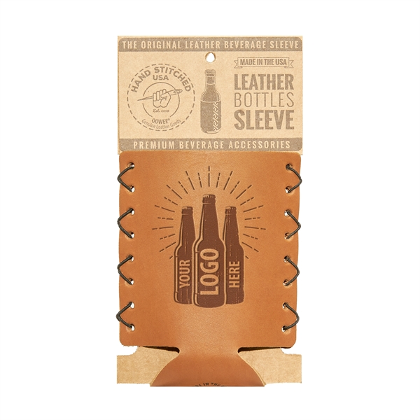 100% genuine leather holder for long-neck glass bottles. Made to securely... from ASI 75126 Oowee Products