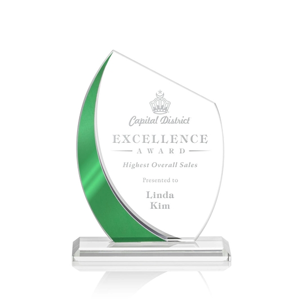 The Wadebridge Starfire Crystal Award features an elegant Green Metallic accent... from ASI 84592 St Regis Group / St Regis