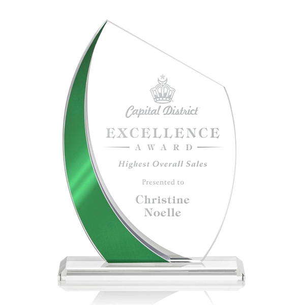 The Wadebridge Starfire Crystal Award features an elegant Green Metallic accent... from ASI 84592 St Regis Group / St Regis