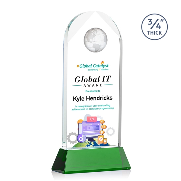 Blake Globe on Newhaven VividPrint™ Award - Green... from ASI 84592 St Regis Group / St Regis