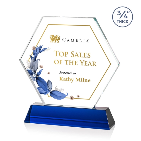 The Ralston Optical Crystal VividPrint™ Award on a tall tapered optical... from ASI 84592 St Regis Group / St Regis