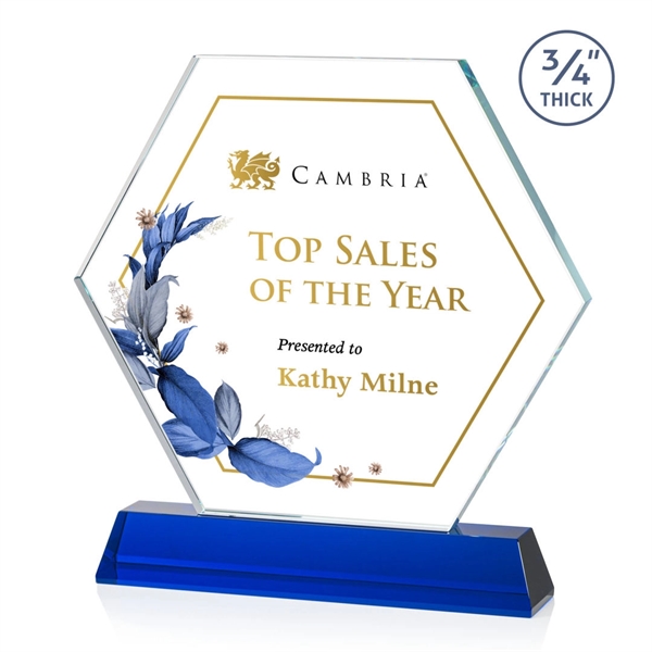 The Ralston Optical Crystal VividPrint™ Award on a tall tapered optical... from ASI 84592 St Regis Group / St Regis