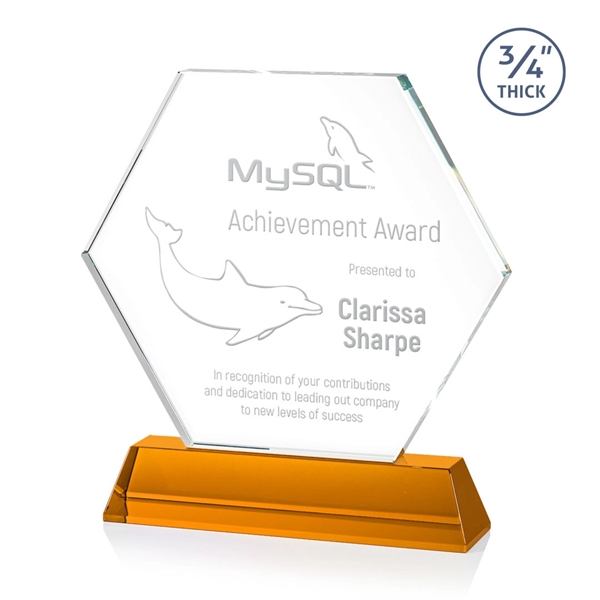 The Ralston Optical Crystal Award on a tall tapered optical base... from ASI 84592 St Regis Group / St Regis