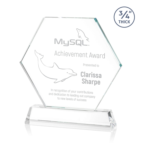 The Ralston Optical Crystal Award on a tall tapered optical base... from ASI 84592 St Regis Group / St Regis
