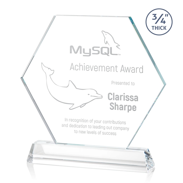 The Ralston Optical Crystal Award on a tall tapered optical base... from ASI 84592 St Regis Group / St Regis