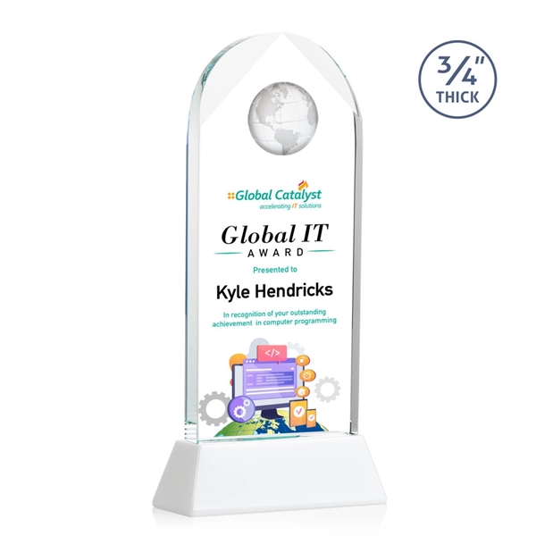 Blake Globe on Newhaven VividPrint™ Award - White... from ASI 84592 St Regis Group / St Regis