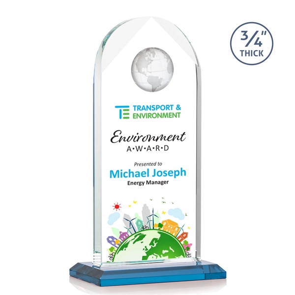 Blake Globe VividPrint™ Award - Sky Blue... from ASI 84592 St Regis Group / St Regis