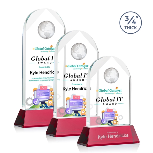 Blake Globe on Newhaven VividPrint™ Award - Red... from ASI 84592 St Regis Group / St Regis